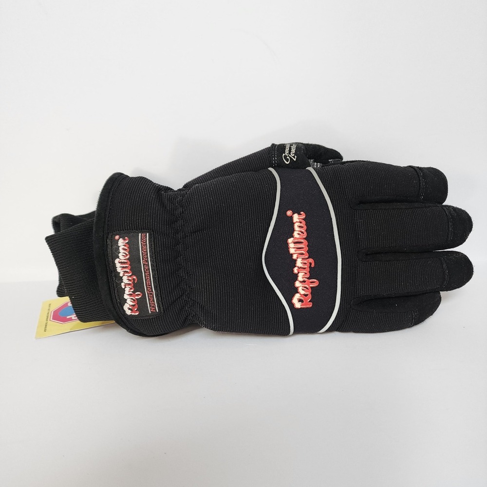 RefrigiWear HydroGuard Waterproof Insulated Leather Palm Work Gloves Black NEW - Picture 8 of 9